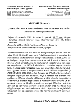 Előadónkról lásd a túloldali tájékoztatót.