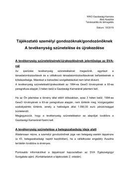 Merkblatt - Nicht-Wiederbetrieb ungarisch
