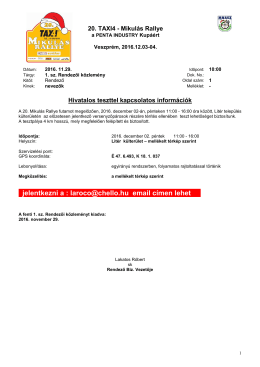 1.sz. Rendezői k&ouml;zlem&eacute;ny