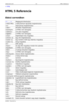 HTML 5 Referencia