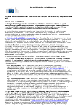 Eur&oacute;pai v&eacute;delmi cselekv&eacute;si terv: &Uacute;ton az Eur&oacute;pai V&eacute;delmi