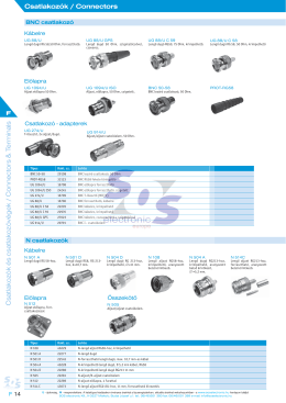 Csatlakozók / Connectors Csatlakozók és