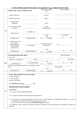 Az EKAER kock&aacute;zati biztos&iacute;t&eacute;k visszautal&aacute;si vagy cs&ouml;kkent&eacute;si