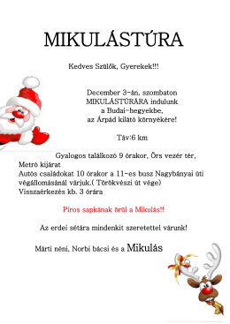 Mikulás túra 2016. december 3.