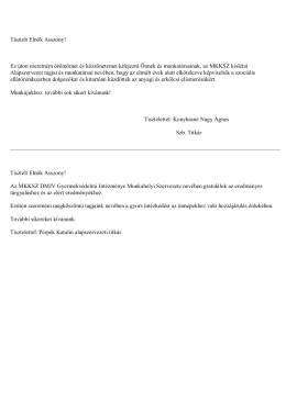 köszönet nyílvánítások