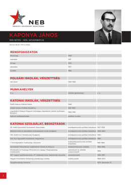 KAPONYA JÁNOS