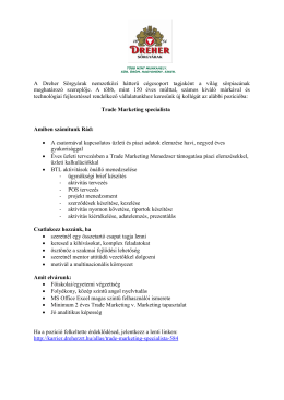 Trade Marketing specialista – Budapest