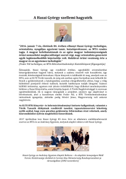 Hazai Gy&ouml;rgy ELTE BTK KITI projektind&iacute;t&oacute; t&aacute;j&eacute;koztat&oacute;