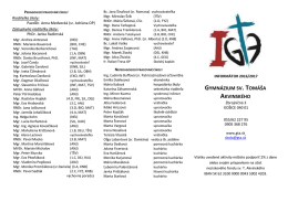 GYMNÁZIUM SV. TOMÁŠA AKVINSKÉHO