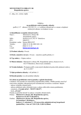 Hospod&aacute;rska spr&aacute;va Bratislava - Ovocie