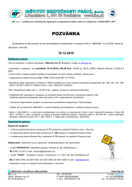 pozvánka