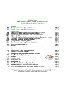 Jed&aacute;lny l&iacute;stok