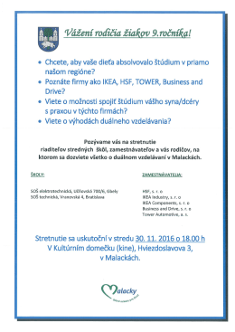 Viac inform&aacute;ci&iacute; o stretnut&iacute; sa dozviete TU v PDF dokumente.