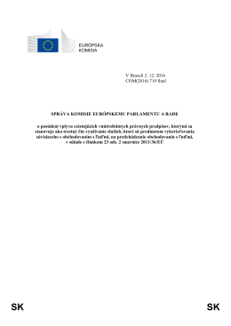 EUR&Oacute;PSKA KOMISIA V Bruseli 2. 12. 2016 COM(2016