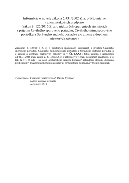 (zákon č. 125/2016 Z. z. o niektorých opatreniach súvisiacich s