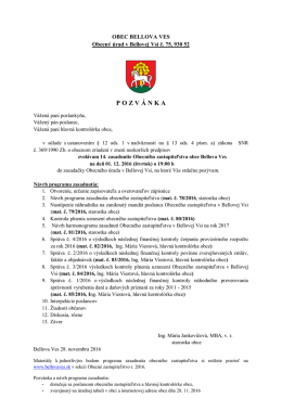 POZV Á NKA - Obec Bellova Ves
