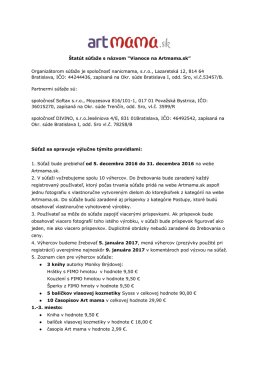 &Scaron;tat&uacute;t s&uacute;ťaže s n&aacute;zvom &ldquo;Vianoce na Artmama.sk&rdquo; Organiz&aacute;torom