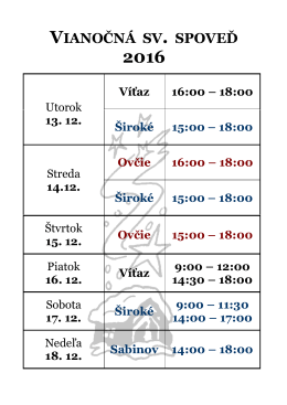 Vianočné spovedanie