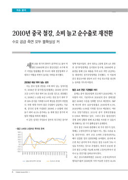2010년중국철강, 소비늘고순수출로재전환