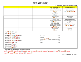 SFS MENU(1) - Seoul Foreign School