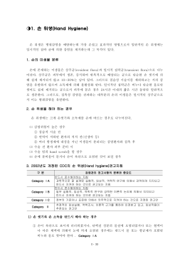 1. 손 위생(Hand Hygiene)