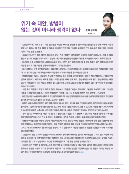 위기 속 대안, 방법이 없는 것이 아니라 생각이 없다 김 혜 실 기자