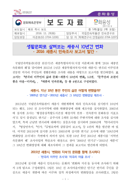 세종시 민속조사 보고서 발간