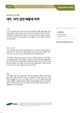 대두, 차익 실현 매물에 하락