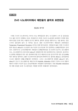 나노와이어에서 에탄올의 흡착과 표면반응 ZnO