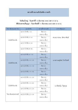 สถานที่รายงานตัวบัณฑิต ภาคเช้า วันซ้อมใหญ่ : วันเสาร์ที่ 10 ธันวาคม 2559