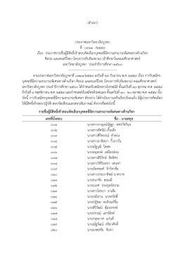 รายชื่อผู้มีสิทธิ์เข้าสอบคัดเลือกบุคคลที่มีความสามารถพิเศษทางด้านกีฬา
