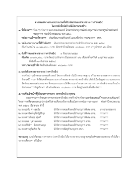 ตารางแสดงวงเงินงบประมาณที่ได้รับจัดสรรและร