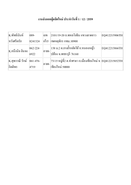งานส่งออกผู้ผลิตใหม่ ประจ าวันที่1 / 12 / 2559 K.พัทธ์