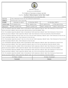 Issued by Southern Meteorological Center (East Coast)