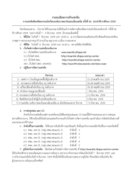 รายละเอียดการเข้าแข่งขัน