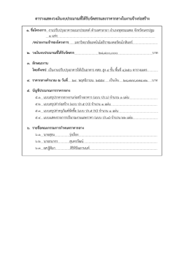 ตารางแสดงวงเงินงบประมาณที่ได้รับจัดสรรและร