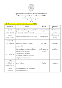 นักศึกษาภาคปกติชั้นป  ที่4 วัน เดือน ป   กิจกรรม สถานที่ ผู  รับผิดชอบ