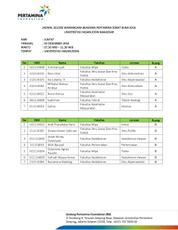 jadwal seleksi wawancara beasiswa pertamina sobat bumi 2016