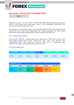 Rekomendasi EURUSD, Senin 5 Desember 2016 News