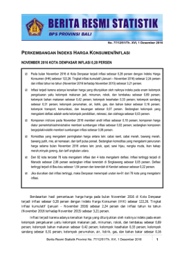 perkembangan indeks harga konsumen/inflasi november