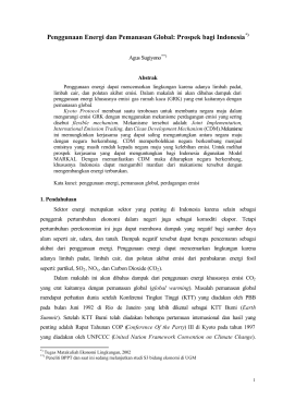 Penggunaan Energi dan Pemanasan Global: Prospek bagi