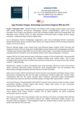 DownloadJaga Pasokan Pangan, Kemendag Luncurkan Integrasi