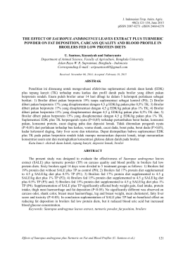 THE EFFECT OF SAUROPUS ANDROGYNUS LEAVES EXTRACT