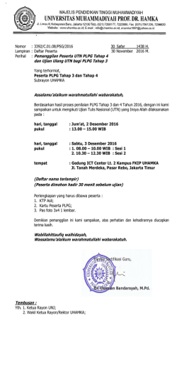 surat-pemanggilan-utn - Website Resmi Rayon 137 UHAMKA