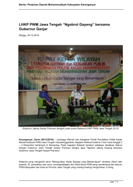 Berita 8446_LHKP PWM Jawa Tengah “Ngobrol Gayeng” bersama