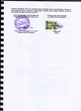 DENGAN DEMIKIAN, FPK dan Penyedia telah bersepakat