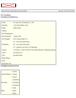 Devi Nuralinah INFORMASI PERSONAL Nama Dr