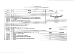 Jadwal Kegiatan Pelatihan PIDI - 04 s/d 10 Desember - BBPK