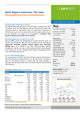 Bank Negara Indonesia, Tbk (BBNI) Strengthening loan diversification