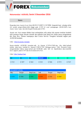 Rekomendasi AUDUSD, Senin 5 Desember 2016 News